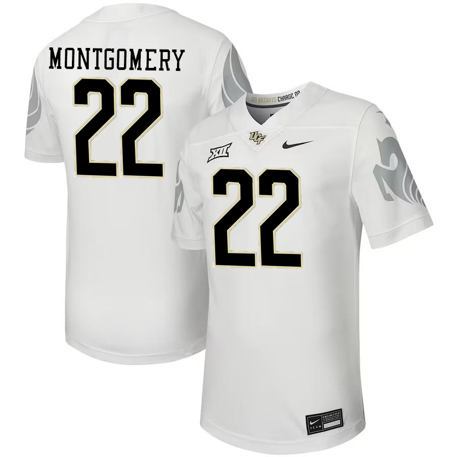 Men #22 Myles Montgomery UCF Knights Big 12 Conference College Football Jerseys Stitched-Black